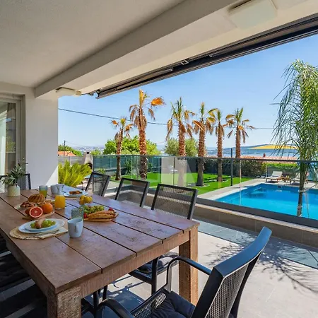 Seaview Stanka With Pool And Attached Jacuzzi Villa Kastela